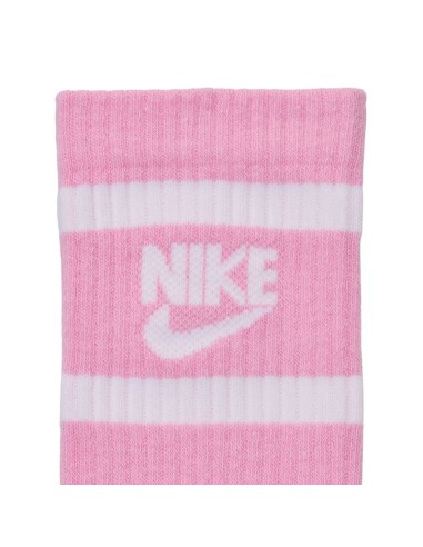 Nike Everyday Cush Crew Youth Socks White Pink Gray CK7302 905
