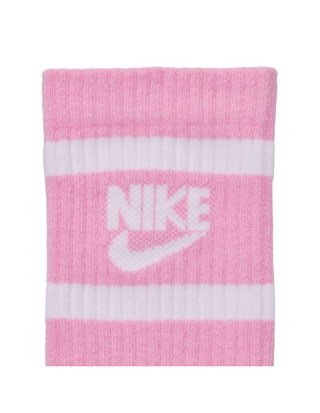 Nike Everyday Cush Crew Youth Socks White Pink Gray CK7302 905