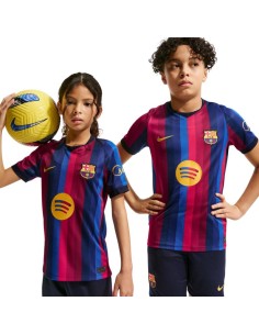 Nike FC Barcelona 202627 Stadium Home Kids' Jersey Burgundy Blue II1624 683