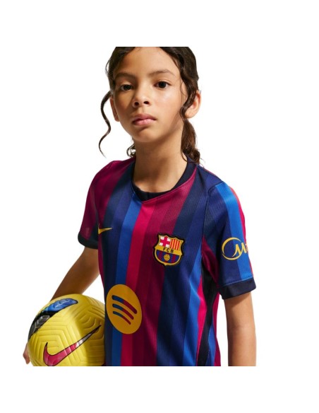 Nike FC Barcelona 202627 Stadium Home Kids' Jersey Burgundy Blue II1624 683