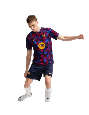 Nike FC Barcelona Home Men's TShirt Navy Blue and Burgundy II1667 621