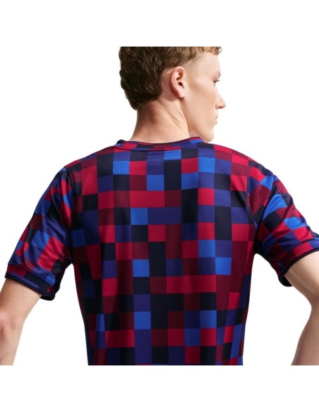 Nike FC Barcelona Home Men's TShirt Navy Blue and Burgundy II1667 621