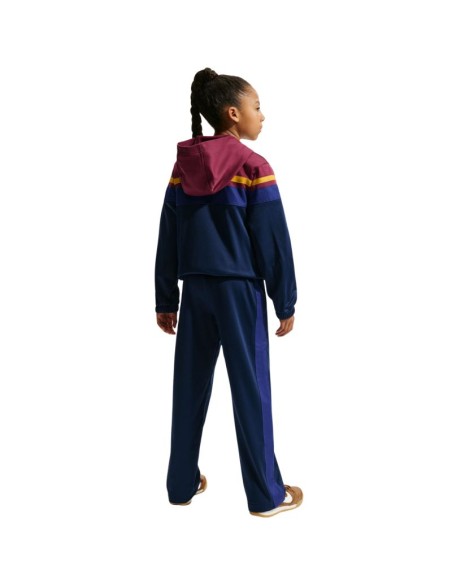 Nike FC Barcelona Home tracksuit for kids navy blue and burgundy IO3566 682