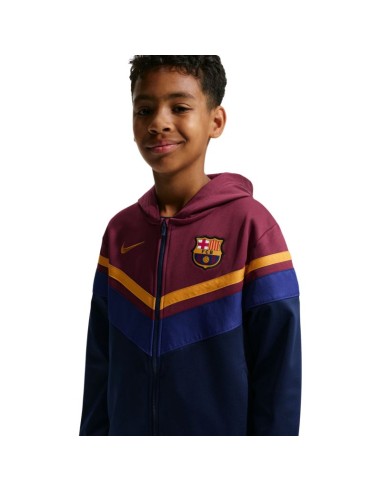 Nike FC Barcelona Home tracksuit for kids navy blue and burgundy IO3566 682