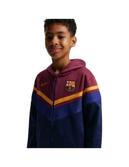 Nike FC Barcelona Home tracksuit for kids navy blue and burgundy IO3566 682