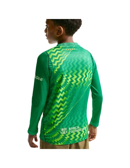 Nike FC Barcelona Stadium Goalkeeper 202627 Kids' Jersey Green II3610 324