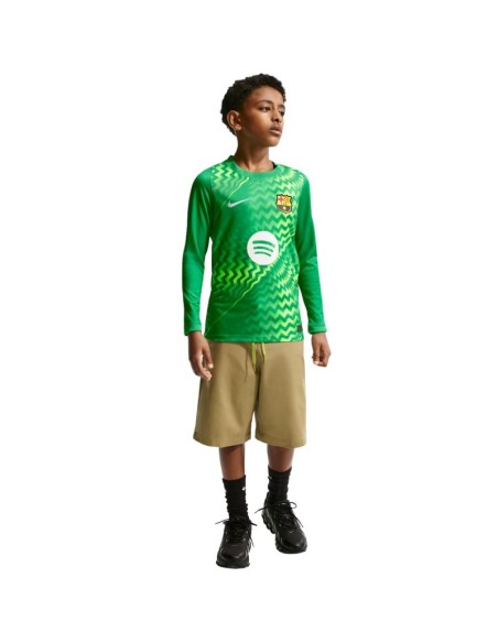 Nike FC Barcelona Stadium Goalkeeper 202627 Kids' Jersey Green II3610 324