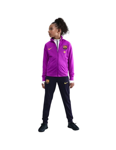 Nike FC Barcelona Strike Kids Tracksuit Purple and Black HJ8027 552