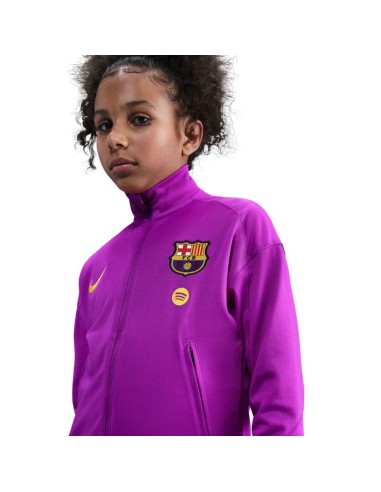 Nike FC Barcelona Strike Kids Tracksuit Purple and Black HJ8027 552