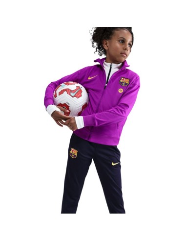 Nike FC Barcelona Strike Kids Tracksuit Purple and Black HJ8027 552