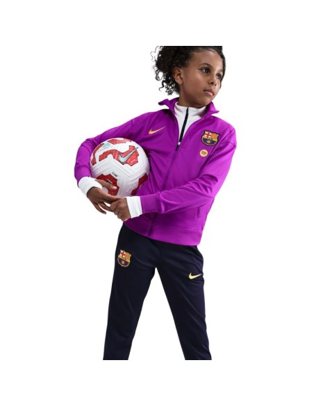 Nike FC Barcelona Strike Kids Tracksuit Purple and Black HJ8027 552