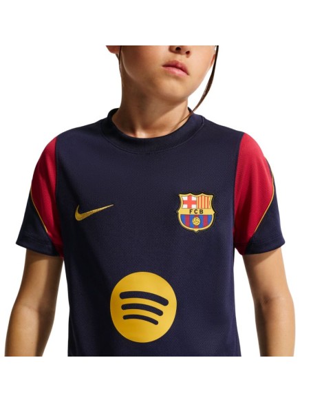 Nike FC Barcelona Strike Kids TShirt Navy Blue and Burgundy II3237 401