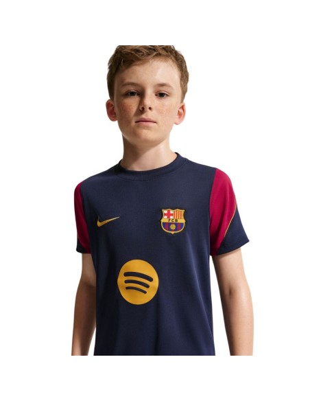 Nike FC Barcelona Strike Kids TShirt Navy Blue and Burgundy II3237 401