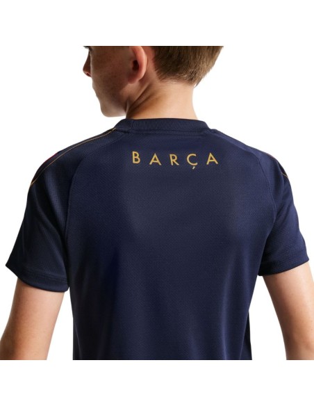 Nike FC Barcelona Strike Kids TShirt Navy Blue and Burgundy II3237 401