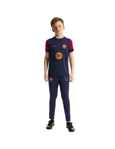 Nike FC Barcelona Strike Kids TShirt Navy Blue and Burgundy II3237 401