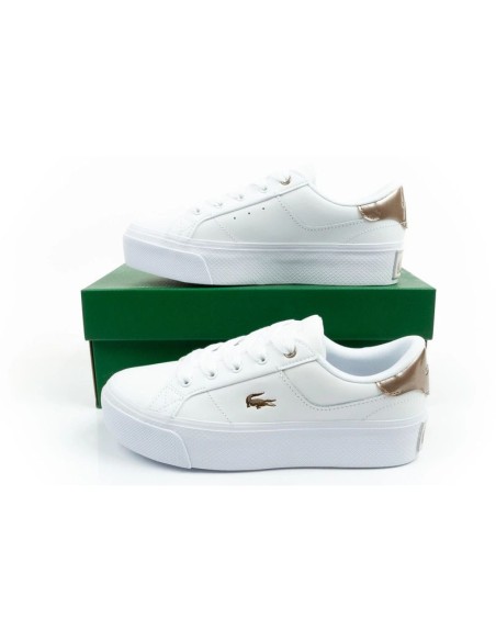 Lacoste women's sports shoes Ziane Platform 126 sneakers white fashionable