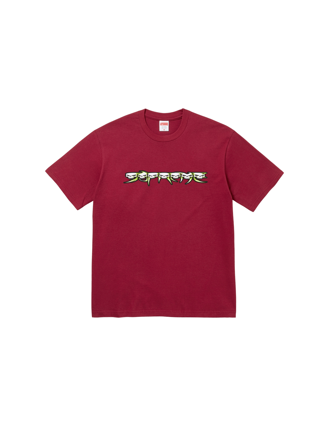 Supreme Skulls Spellout Tee 'Cardinal' FW26T24CARDINAL MBS