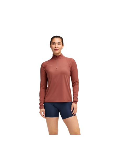 Hoka W GlideTech Quarter Zip Longsleeve 1164155ROUG