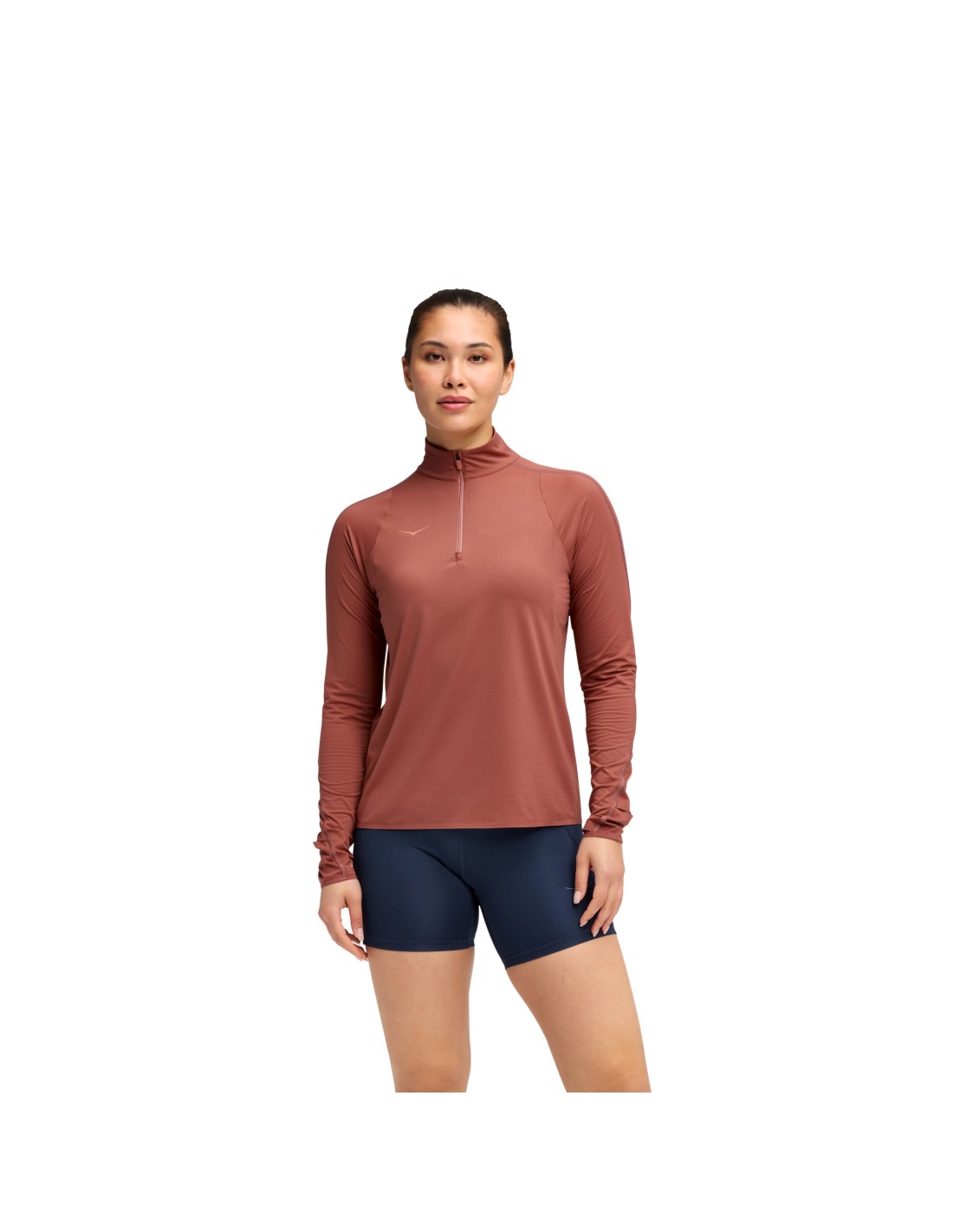 Hoka W GlideTech Quarter Zip Longsleeve 1164155ROUG