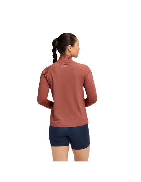 Hoka W GlideTech Quarter Zip Longsleeve 1164155ROUG