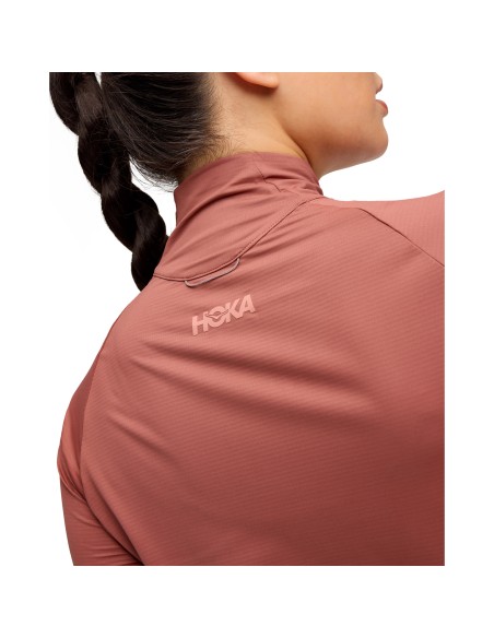 Hoka W GlideTech Quarter Zip Longsleeve 1164155ROUG