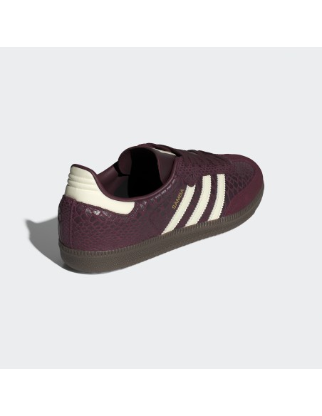 adidas Samba OG Snakeskin Maroon Cream White Women's IH3979 MBS