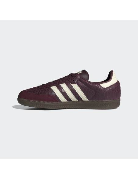 adidas Samba OG Snakeskin Maroon Cream White Women's IH3979 MBS