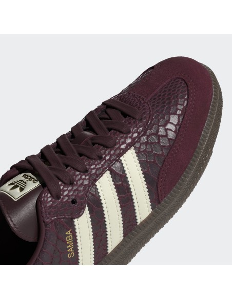 adidas Samba OG Snakeskin Maroon Cream White Women's IH3979 MBS