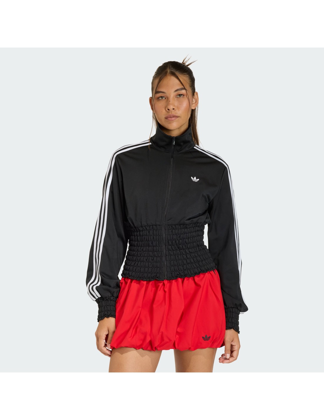 Adidas Smocked Firebird Track Top Black KD0303 MBS