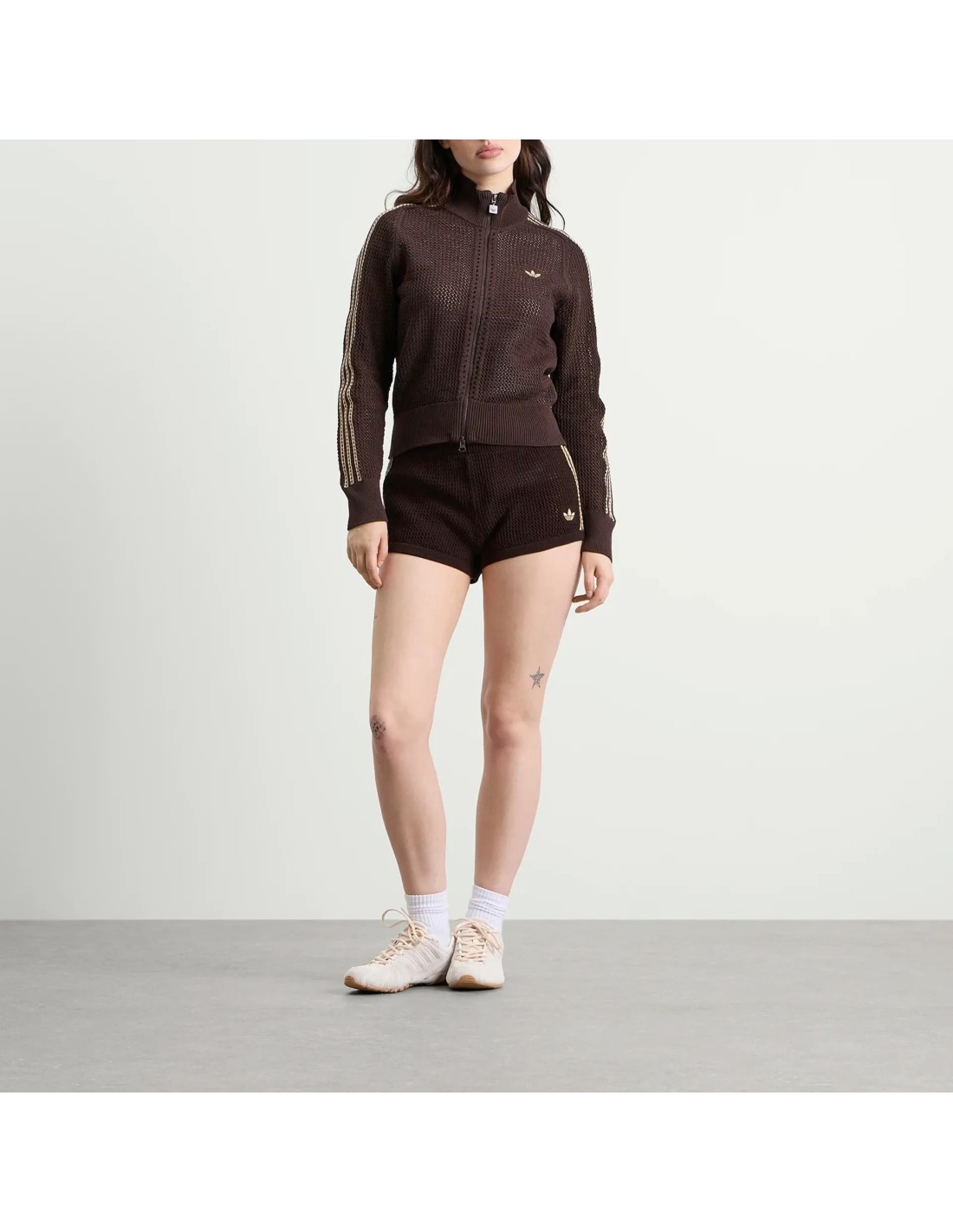 Adidas Crochet Shorts Aurora Coffee Magic Beige KQ6653 MBS