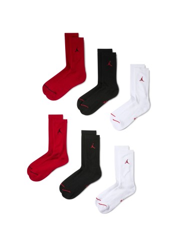 Air Jordan Everyday Cushioned Crew Men's Basketball Socks 6Pack HV6228900