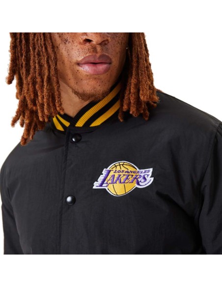 New Era NBA Los Angeles Lakers Script Bomber Jacket 60332205