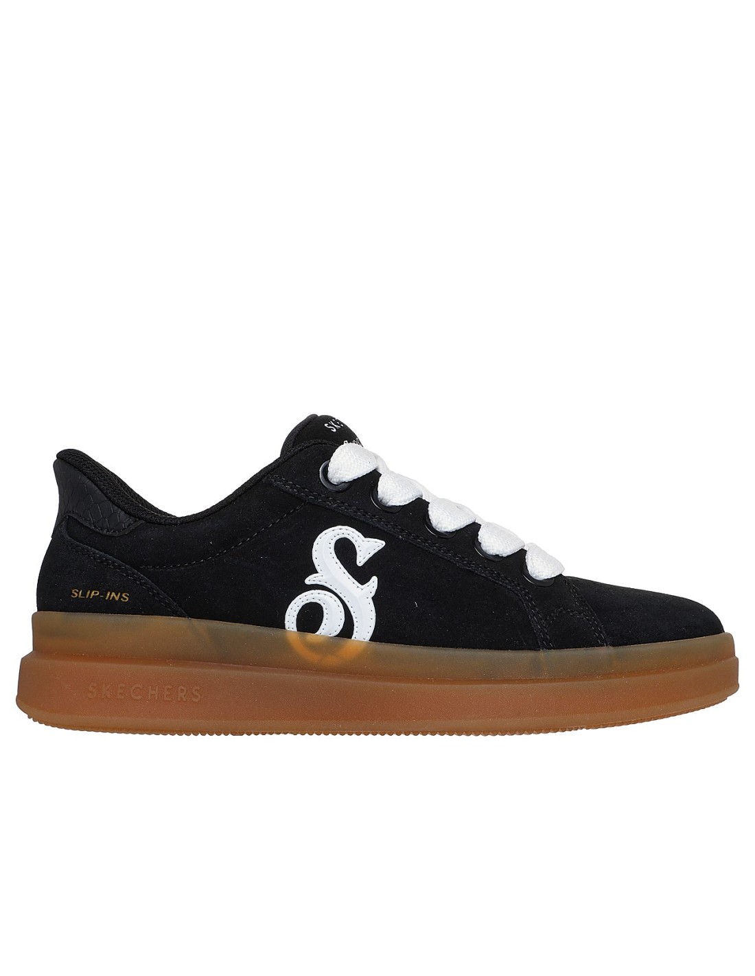 Skechers SlipIns Suede Snoop Cupsole Sneaker 186100BKW