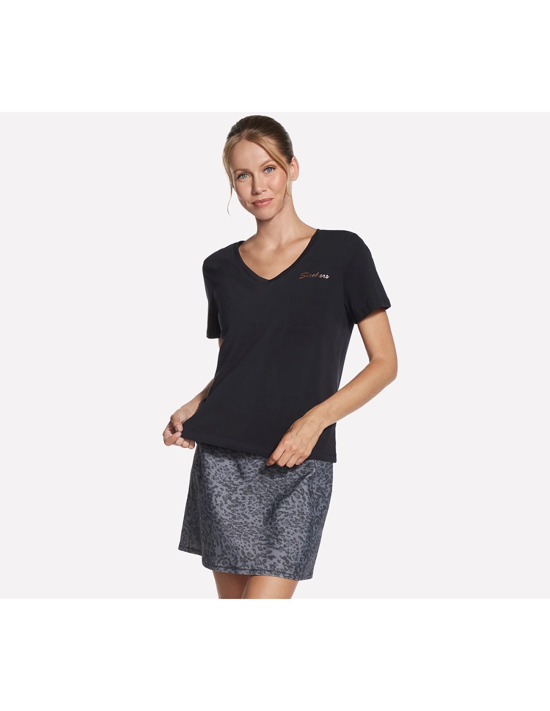 Skechers Signature VNeck Tee TP167BLK