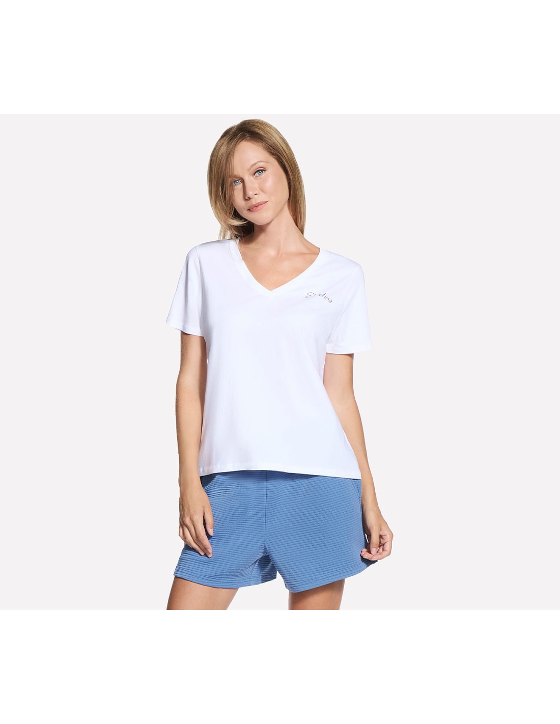 Skechers Signature VNeck Tee TP167WHT