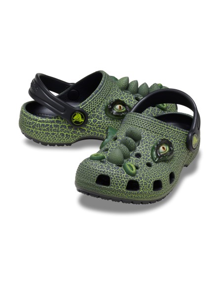 CROCS CLASSIC IAM SCARY DINO CLOG T KIDS BLACK 211372001