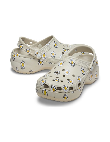 CROCS CLASSIC PLATFORM CLOG IN FLORAL METEOR 2126681WY