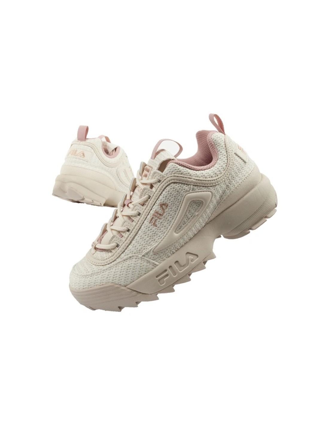 Fila Disruptor women's shoes sports sneakers fashionable beige comfortable