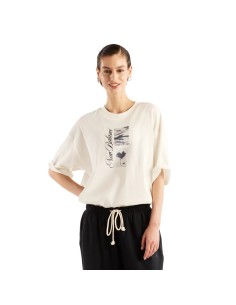 New Balance Pressed Flowers Script Oversized TShirt WT62X7Z9SST