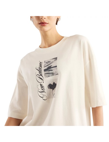 New Balance Pressed Flowers Script Oversized TShirt WT62X7Z9SST