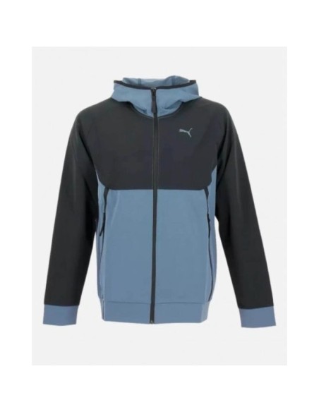 Puma Tech Woven men's sports sweatshirt with a zipper and a comfortable hood