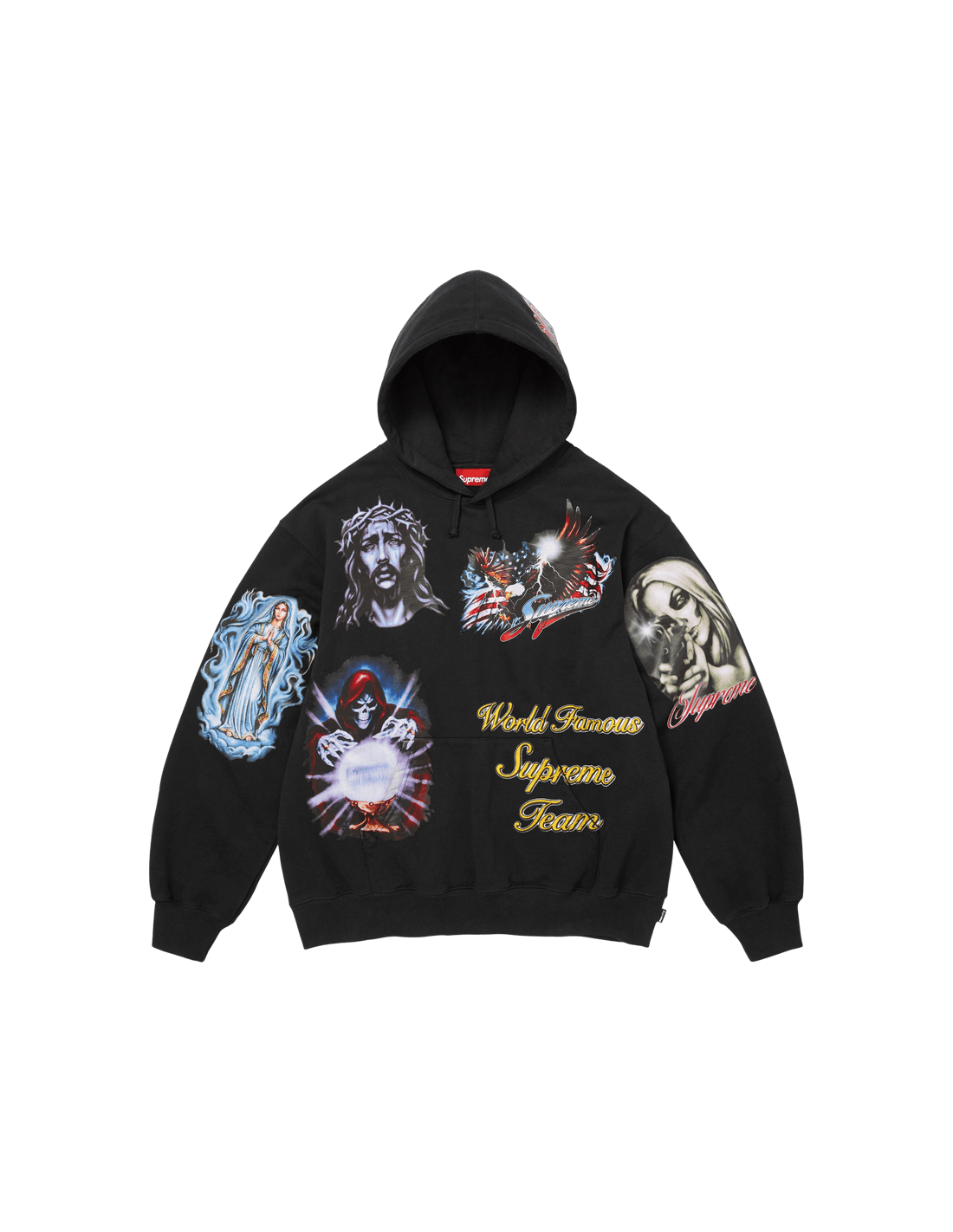 Supreme Stickers Hooded Sweatshirt Black FW26SW67BLACK 
