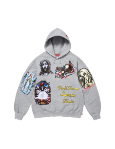 Supreme Stickers Hooded Sweatshirt Heather Grey FW26SW67HEATHERGREY MBS