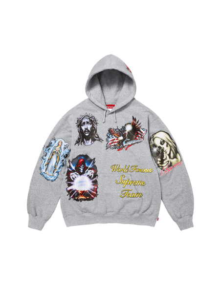Supreme Stickers Hooded Sweatshirt Heather Grey FW26SW67HEATHERGREY MBS