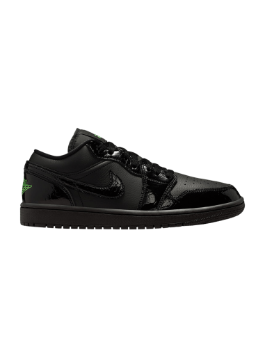 Jordan 1 Low SE Black Croc Scream Green Women's IQ9701010 MBS