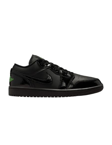 Jordan 1 Low SE Black Croc Scream Green Women's IQ9701010 MBS