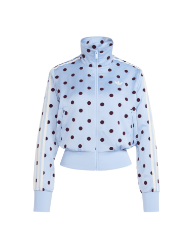 Adidas Satin Polka Dots TT Track Top Clear Sky KV1167 MBS