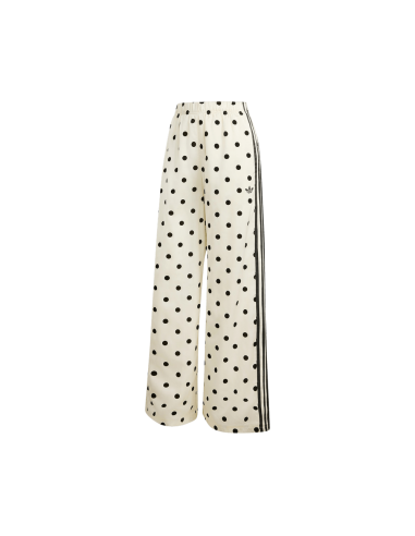 Adidas Satin Polka Dots Wide Leg Pants Off White KV1168 MBS