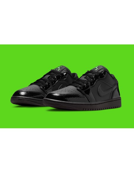 Jordan 1 Low SE Black Croc Scream Green Women's IQ9701010 MBS