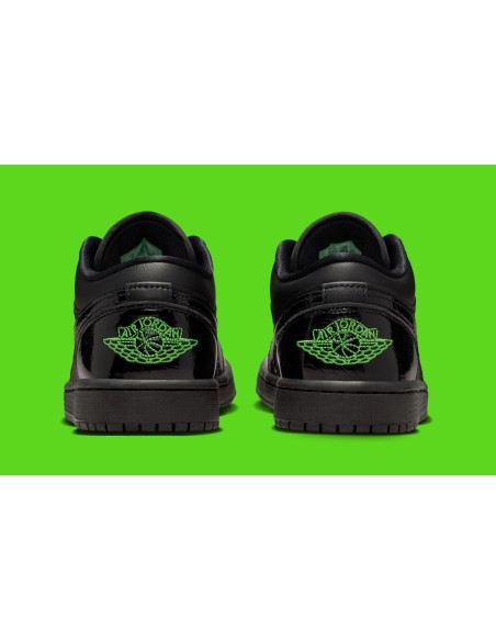 Jordan 1 Low SE Black Croc Scream Green Women's IQ9701010 MBS
